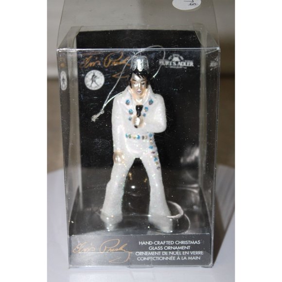 Kurt S Adler Ornament - Elvis Presley Singing in White Jumpsuit - Picture 1 of 4